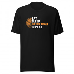 Eat Sleep Repeat Basketball - Unisex Short Sleeve Tee