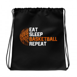 Eat Sleep Basketball Repeat - Drawstring Bag